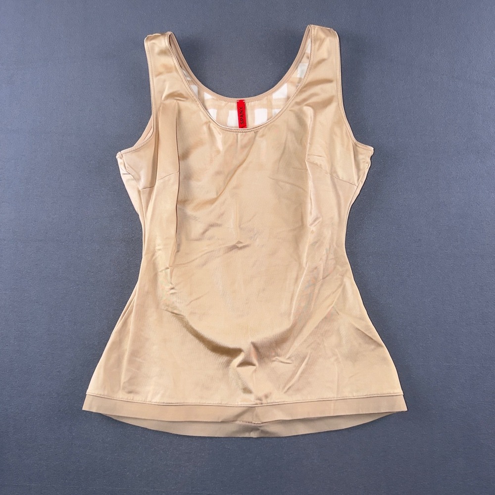 Spanx Simplicity Tank Top Camisole Beige Smoothing Shapewear Women Large